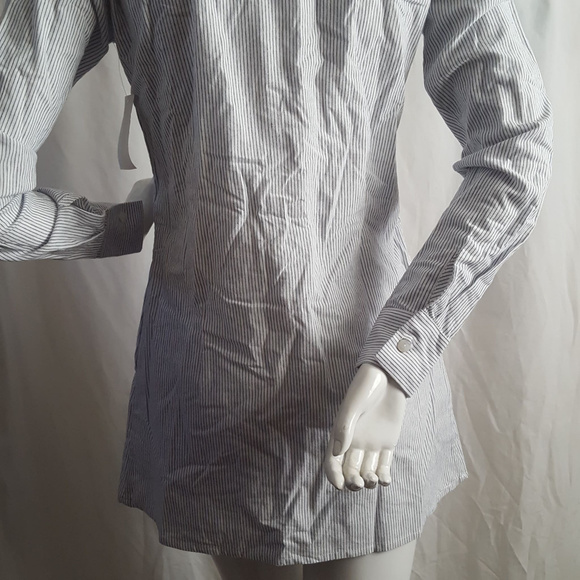 Sam Edelman Blue Striped Chemise with Red Floral Embroidery - Picture 7 of 7